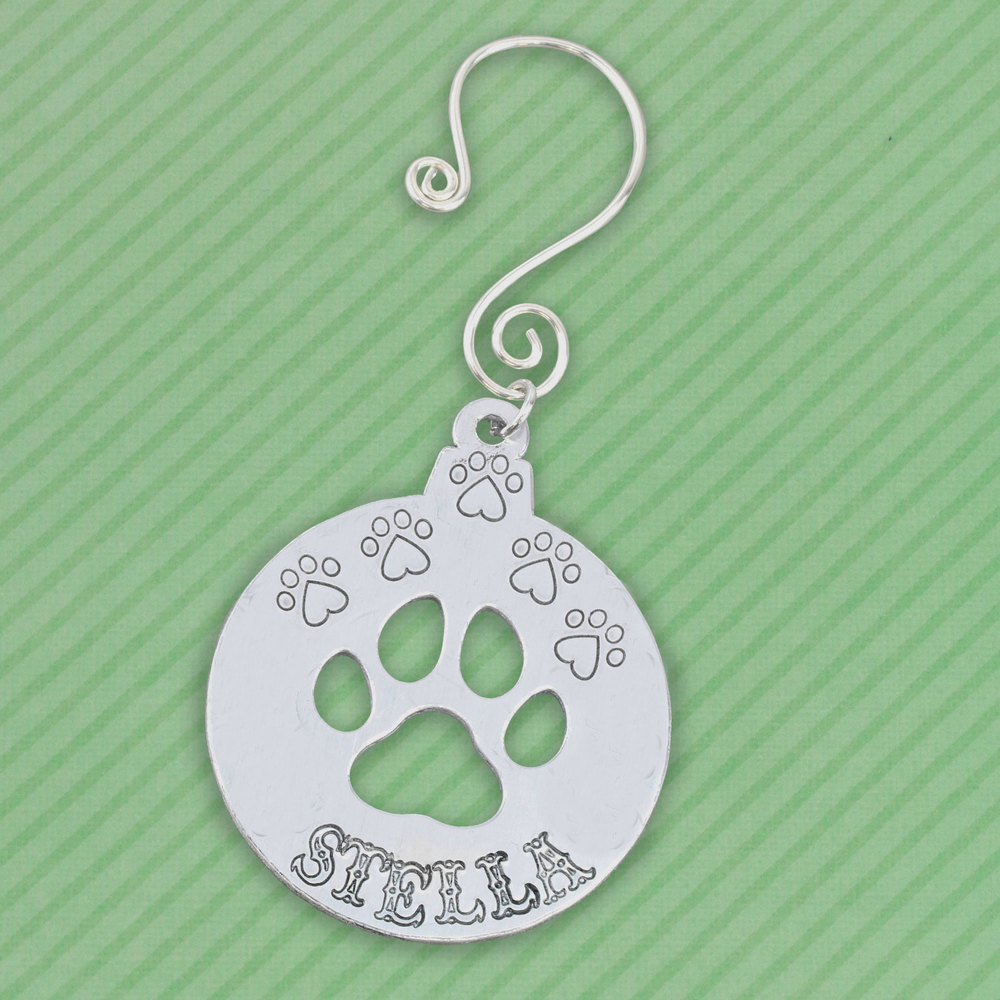 Metal Stamping Blanks Aluminum Ball with Paw Cutout Ornament Blank, 63.5mm (2.5") x 51mm (2"), 14 Gauge